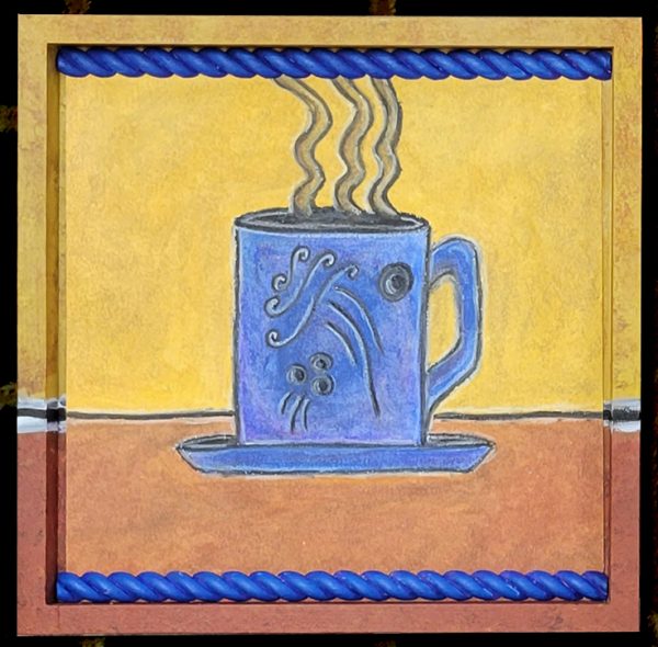 Oil pastel coffee cup